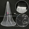 Fábrica Custom Made 3M Long Beaded Bridal Veil For Wedding Dress